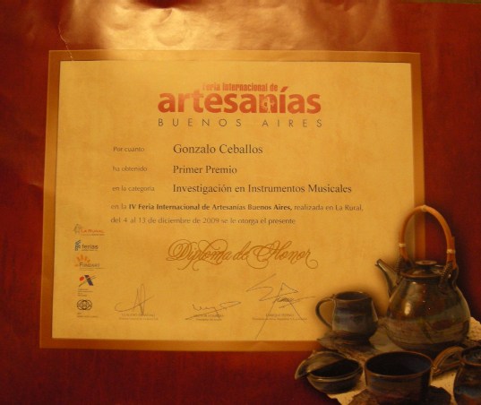 Primer Premio de la Feria Internacional de Artesanias Buenos Aires 2009